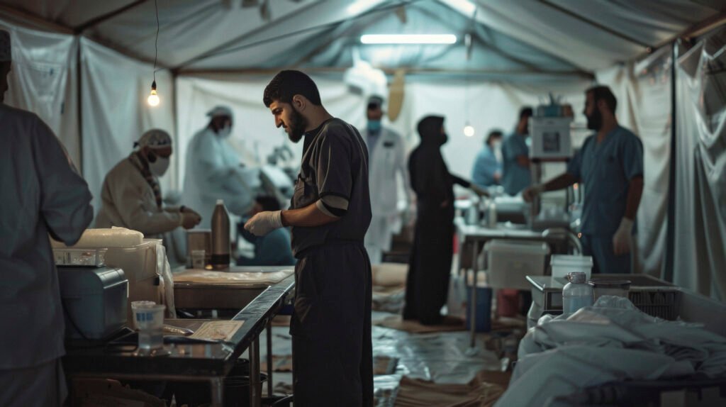 Medical workers reported Israeli forces shot at civilians gathered for help in central Gaza. 