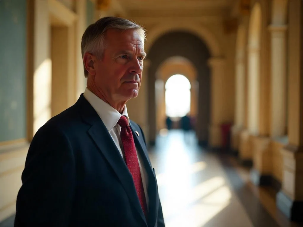 Senate Majority Leader John Thune in the US Capitol on Wednesday