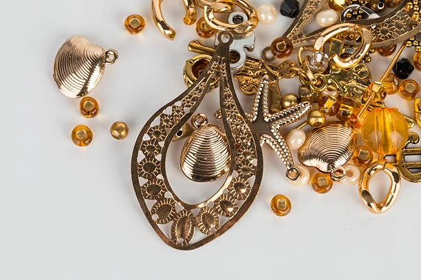 mixed 3d gold ocean nail charms